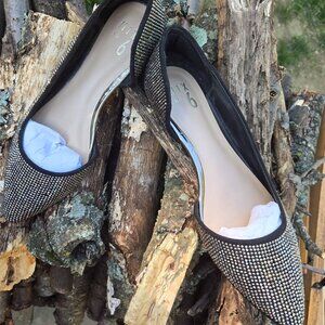 Mix No. 6 Black/Crystal flats